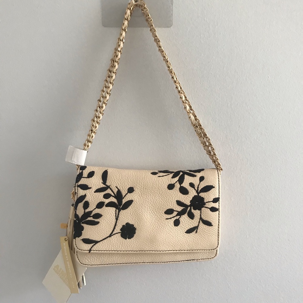 COPY - Aimee Kestenberg Cream Floral Crossbod Leather Bag - Picture 4 of 15